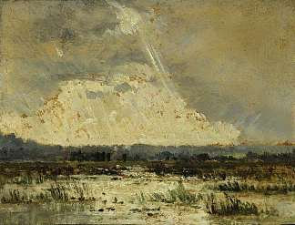 苏特年沼泽 The Marsh in the Souterraine (1842; France                     )，西奥多·卢索