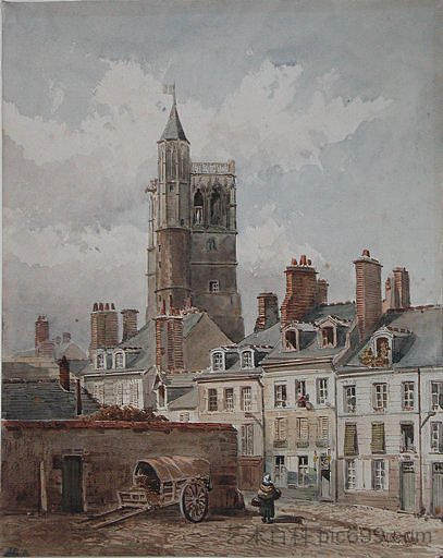 奥尔良钟楼的景色 View of the belfry of Orleans (1852)，西奥多·卢索