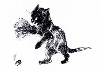 猫爪模糊运动 Cat’s paw in blurring motion (1898)，索菲尔·史坦林