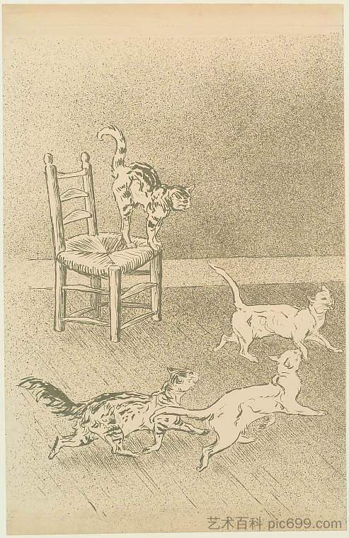 猫比赛 Cats race (1898)，索菲尔·史坦林