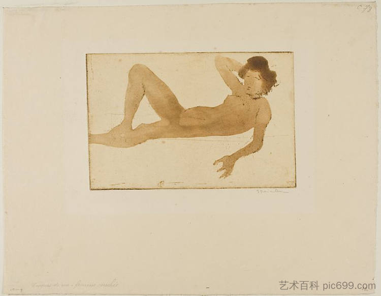 女士纸尿裤 Femme Couchee (1902)，索菲尔·史坦林