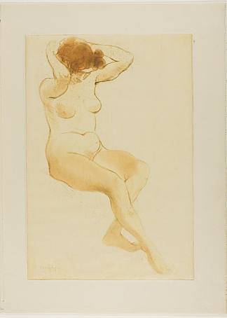 四分之三的女人在梳头 Femme de Trois Quarts Se Coiffant (1902)，索菲尔·史坦林