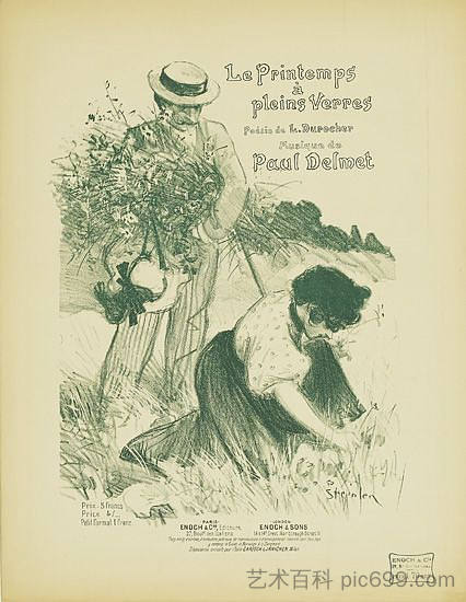 春天有满满的眼镜 Le Printemps a Pleins Verres (1897)，索菲尔·史坦林