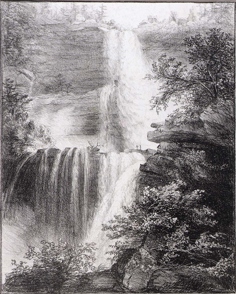 卡茨基尔瀑布 Falls at Catskill (c.1828 - 1829)，托马斯·科尔