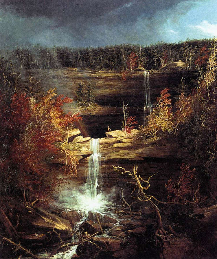 卡特斯基尔瀑布 Falls of the Kaaterskill (1826)，托马斯·科尔