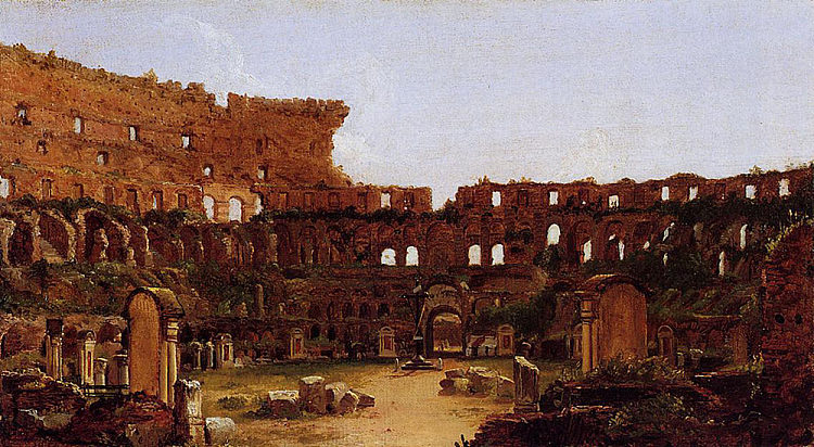 罗马斗兽场内部，罗马 Interior of the Colosseum, Rome (1832)，托马斯·科尔