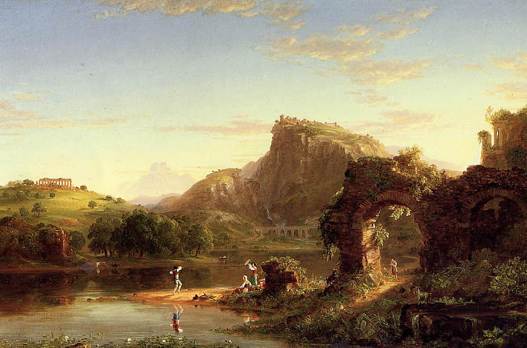 L快板（意大利日落） L Allegro (Italian Sunset) (1845)，托马斯·科尔