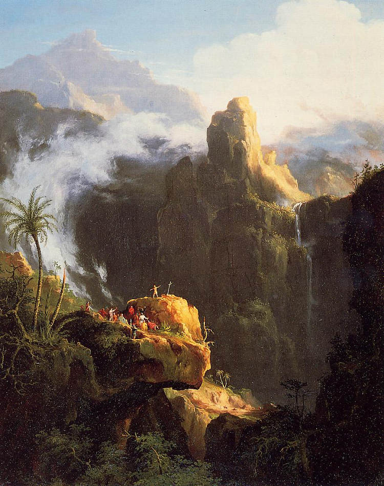 景观构图。荒野中的圣约翰 Landscape Composition. St John in the Wilderness (1827)，托马斯·科尔