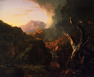 枯树景观 Landscape with Dead Tree (1828)，托马斯·科尔
