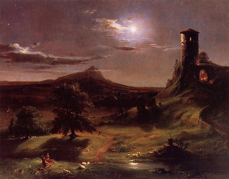 月光 Moonlight (1834)，托马斯·科尔