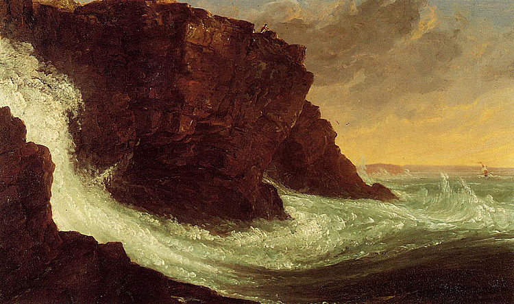 法国人湾,沙漠山 Frenchman's Bay, Mt. Desert Island (1844),托马斯·科尔