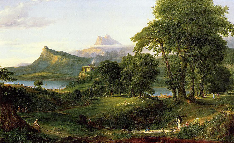 帝国的进程:阿卡迪亚(田园)国家 The Course of Empire: The Arcadian (Pastoral) State (1836),托马斯·科尔