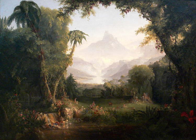 伊甸园 The Garden of Eden (1828)，托马斯·科尔