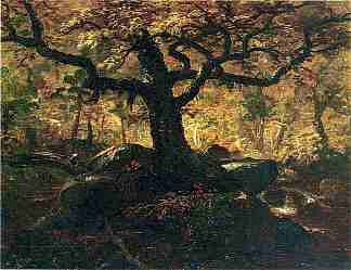 卡茨基尔的树 Tree in the Catskills (1844)，托马斯·科尔