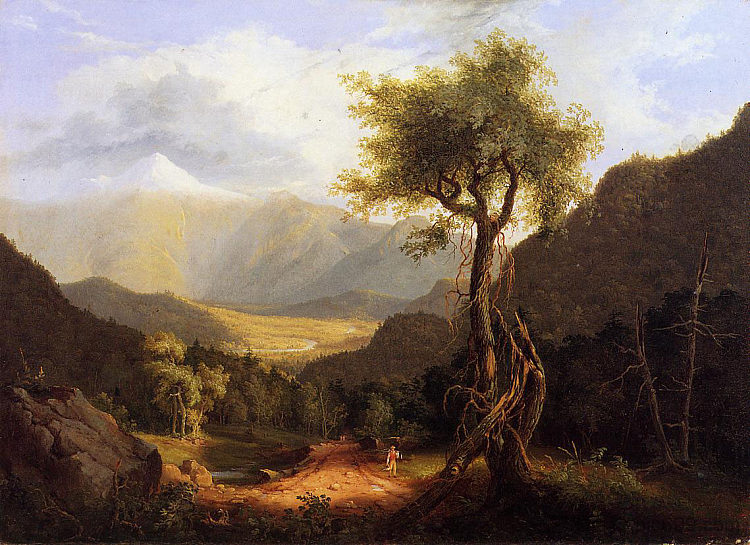 白山景观 View in the White Mountains (1827)，托马斯·科尔