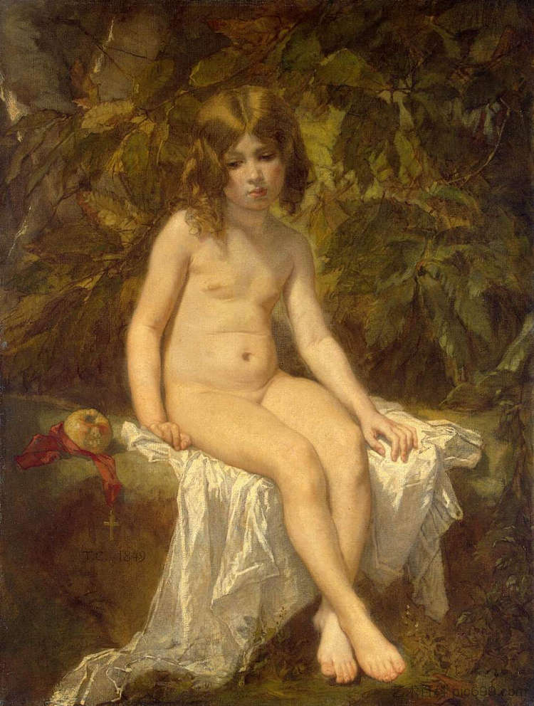 小巴瑟 Little Bather (1849)，托马斯·库图尔