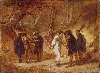 蒙面舞会后的决斗 The Duel after the Masked Ball (1857)，托马斯·库图尔