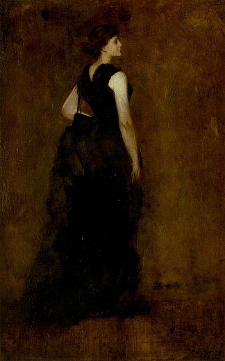 玛丽亚·奥基·杜温的肖像 Portrait of Maria Okey Dewing (1887)，托马斯·杜因