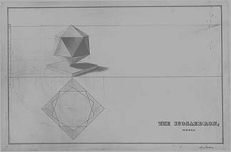 绘制二十面体 Drawing The Icosahedron (1859)，托马斯·伊肯斯