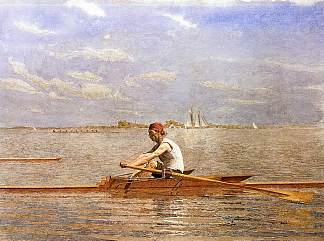 约翰·比格林在单人双桨 John Biglin in a Single Scull (1873 – 1874)，托马斯·伊肯斯