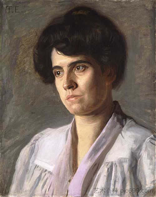 哈里特·哈森·卡维尔的肖像 Portrait of Harriet Husson Carville，托马斯·伊肯斯