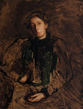 珍妮·迪恩·克肖的肖像 Portrait of Jennie Dean Kershaw (c.1897)，托马斯·伊肯斯