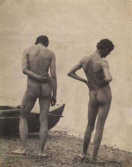 托马斯·伊金斯和约翰·劳里·华莱士在海滩上 Thomas Eakins and John Laurie Wallace on a Beach (c.1883)，托马斯·伊肯斯