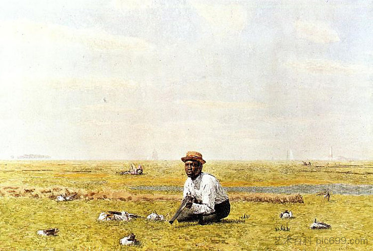 为船吹口哨 Whistling for Plover (1874)，托马斯·伊肯斯