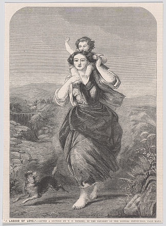 爱的劳动，来自“伦敦新闻画报” A Labour of Love, from the “illustrated London News” (1860)，托马斯·弗兰西斯·迪克西