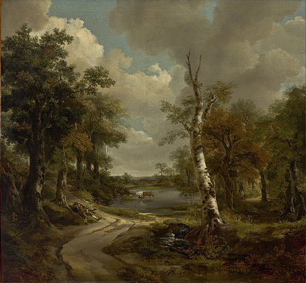 德林斯通公园（科纳德林地） Drinkstone Park (Cornard Woodland) (c.1747)，托马斯·庚斯博罗