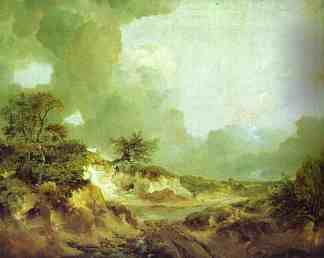 带沙坑的景观 Landscape with Sandpit (c.1746 – c.1747)，托马斯·庚斯博罗
