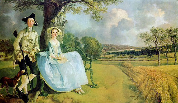 安德鲁斯夫妇 Mr. and Mrs. Andrews (c.1750),托马斯·庚斯博罗