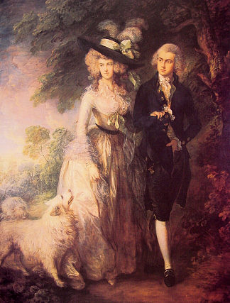 威廉·哈利特夫妇（The Morning Walk） Mr. and Mrs. William Hallett (The Morning Walk) (1785)，托马斯·庚斯博罗