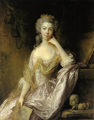 德拉蒙德夫人的肖像 Portrait of Mrs. Drummond，托马斯·庚斯博罗