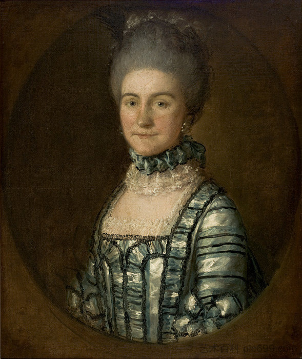 约翰·博尔顿夫人的肖像 Portrait of Mrs. John Bolton (c.1770)，托马斯·庚斯博罗