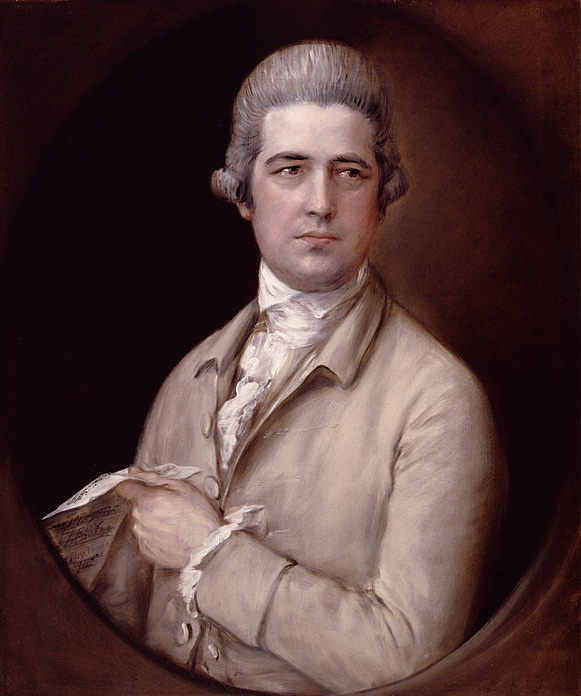 托马斯·林利的肖像 Portrait of Thomas Linley，托马斯·庚斯博罗