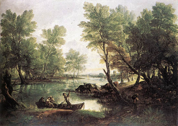 河流景观 River landscape (1768 - 1770)，托马斯·庚斯博罗