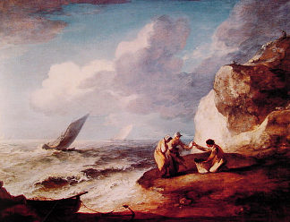 岩石海岸风光 Rocky Coastal Scene (1781)，托马斯·庚斯博罗