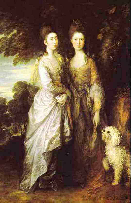 画家的女儿 The Painter's daughters (1770)，托马斯·庚斯博罗