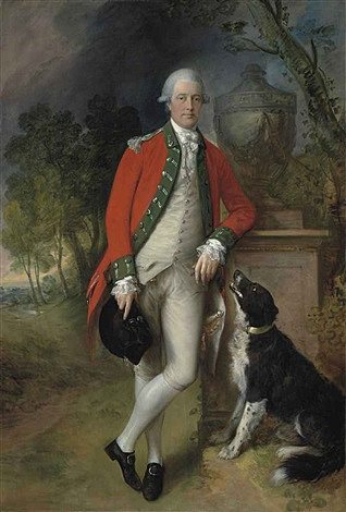 约翰·布洛克上校的肖像 Portrait Of Colonel John Bullock (c.1780)，托马斯·庚斯博罗