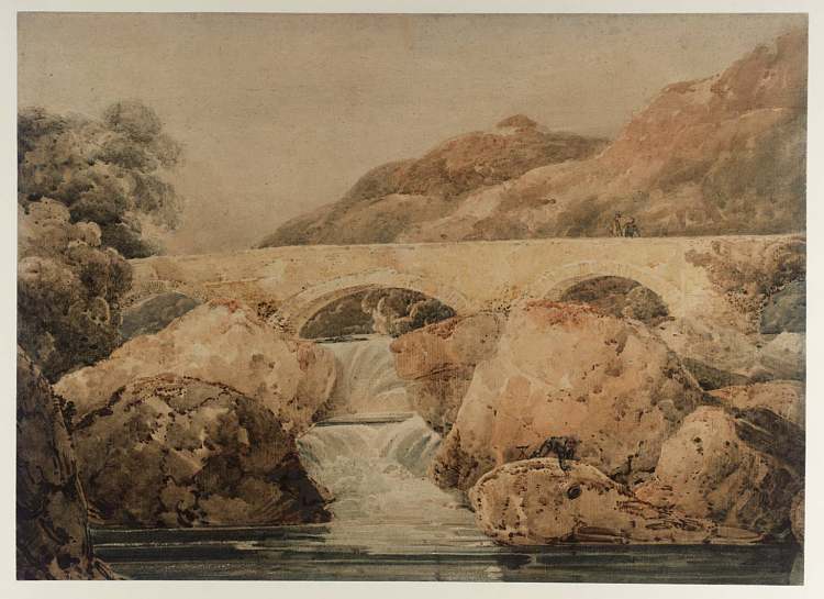 桥接 Y 对 Pont-y-Pair (1799)，托马斯·格尔丁
