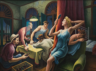 扑克之夜（来自名为欲望的有轨电车） Poker Night (from a Streetcar Named Desire) (1946)，托马斯·哈特·本顿
