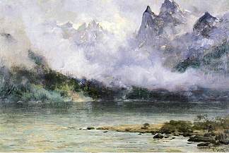 朱诺附近的阿拉斯加场景 Alaska Scene near Juneau (1894)，托马斯·希尔