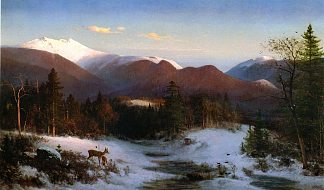 冬天的拉斐特山 Mount Lafayette in Winter (1870)，托马斯·希尔