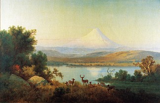 胡德火山喷发 Mt. Hood Erupting (1865)，托马斯·希尔