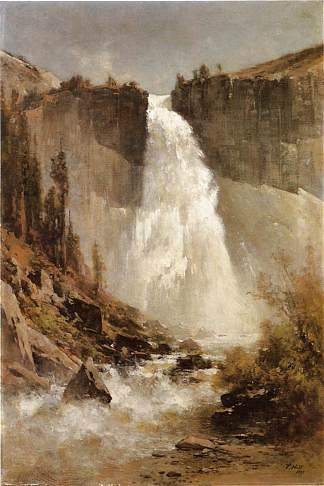 优胜美地瀑布 The Falls of Yosemite (1893)，托马斯·希尔