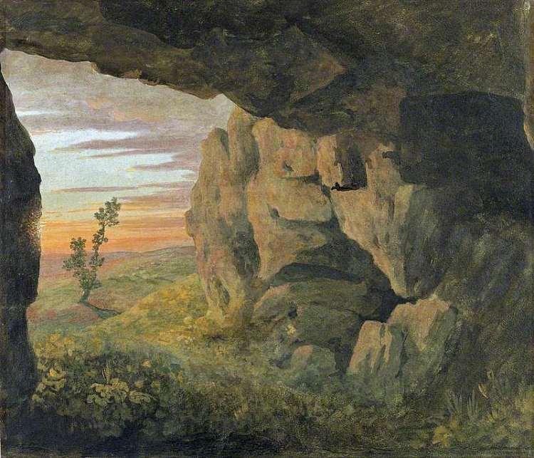 圣阿格尼斯附近的洞穴，没有皮亚门 A Cavern near Saint Agnese without the Porta Pia (1778)，托马斯·琼斯