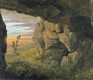 圣阿格尼斯附近的洞穴，没有皮亚门 A Cavern near Saint Agnese without the Porta Pia (1778)，托马斯·琼斯