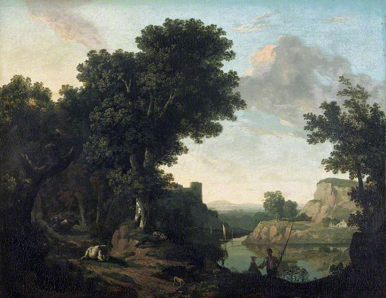 古典景观 A Classical Landscape (1772)，托马斯·琼斯