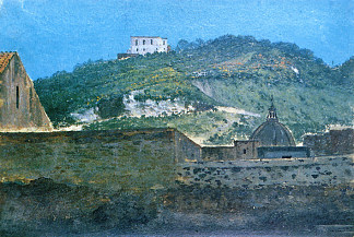 山顶， 那不勒斯 A Hilltop, Naples (1782)，托马斯·琼斯